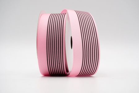 Pink Straight Linear Design Grosgrain Ribbon_K1756-150